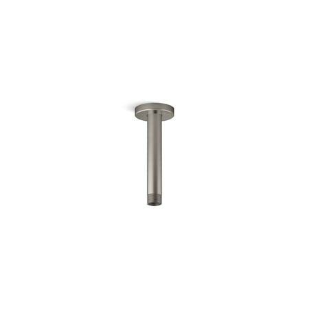 Statement 6" ceiling-mount single-function rainhead arm and flange